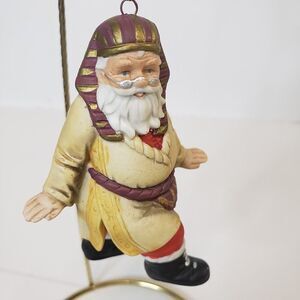 Vintage 90s Santa Around the World Porcelain Egypt Christmas Ornament